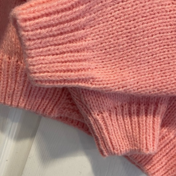 NWT Luna Ivy Anthropologie Size XS Pink Knit Cardigan 3D Appliqué Strawberries - Picture 10 of 12